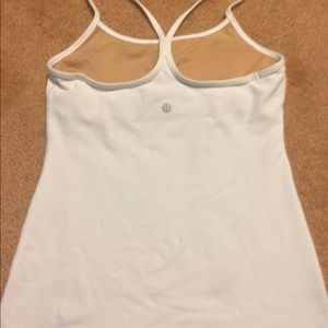 WOMENS SMALL LULULEMON WHITE WORKOUT TANK TOP